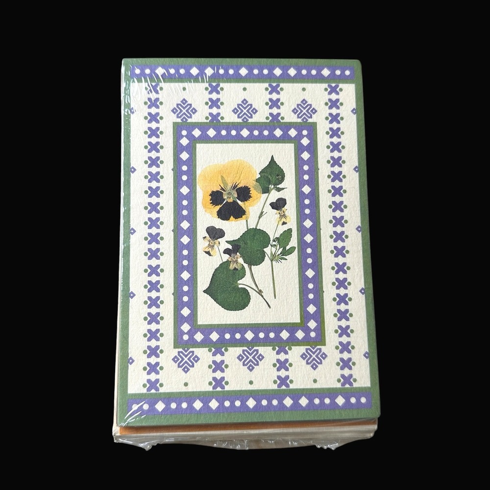 Vintage 1982 Current Inc French Country Note Cards Pansy Floral 12 Count Sealed